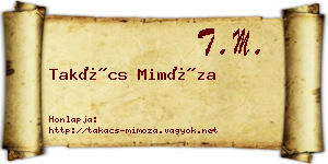 Takács Mimóza névjegykártya